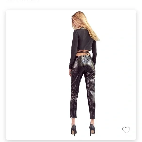 A New Day Faux Leather Snake Print Pants - Picture 2 of 2